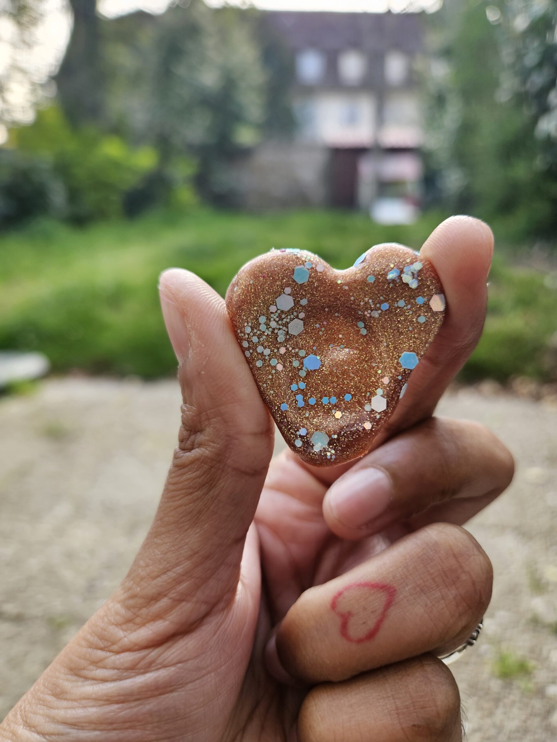 Worry stone coeur