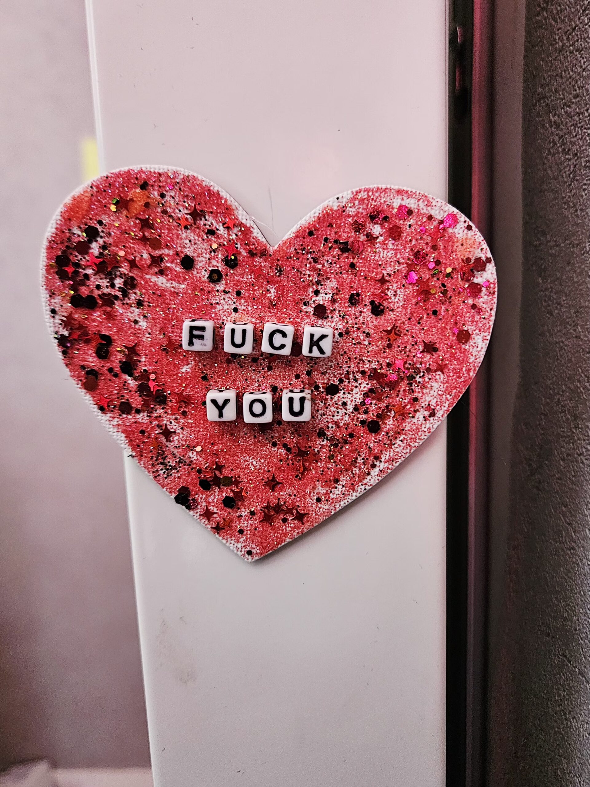 Aimant coeur - Modèle 2"Fuck you" – Image 2